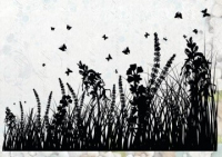 Billede: Joy stempel, blomster i højt græs, 6410/0053, førpris kr. 68,- nupris