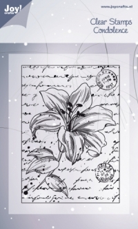 Billede: Joy Stempel Lillies nr. 2, lilje og skrift, førpris kr. 60,- nupris