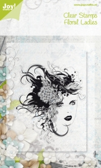 Billede: Stempel Floral Lady 85x120mm, joy, førpris kr. 60,- nupris 