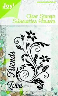 Billede: Stempel Flowers, Friends Love, 6410/0091, joy, førpris kr. 40,- nupris