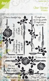 Billede: joy stempel roses, 6410/0310, 148x210mm, joy, førpris kr. 100,00, nupris