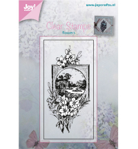 Billede:  JOY STEMPEL “Flower / List” 6410/0376. 40x80mm, førpris kr. 28,-, nupris