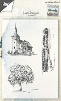 Billede: JOY STEMPEL “Church, Tree & Landscape
