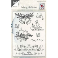 Billede: JOY STEMPEL “Christmas Candles/Bells” 6410/0443, 148x105mm, førpris kr. 56,- nupris