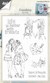 Billede: JOY STEMPEL “Friendship” 6410/0450, 105x148mm, førpris kr. 56,- nupris