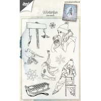 Billede: JOY STEMPEL “Winterfun” 6410/0494, 105x148mm, førpris kr. 56,- nupris