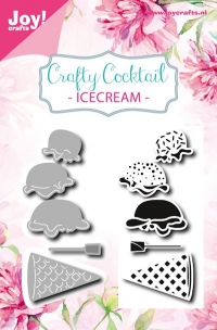 Billede: skæreskabelon og stempel isvaffel, JOY CUT/STAMP “Icecreams” 6004/0027, Biggest: 32,5x52,5mm