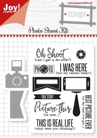 Billede: skæreskabelon og stempel, JOY CUT/STAMP “Photo Shoot Kit” 6004/0029, 67x94 & 25x63mm