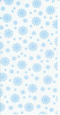 Billede: 5 stk. kartonkort 14x28 blomst, blå