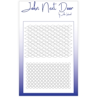 Billede: John Next Door Mask Stencil 13,7x20cm JNDM0001, 2 mønstre, førpris kr. 30,- nupris
