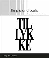 Billede: skæreskabelon TILLYKKE, Simple and Basic die, Tillykke, SBD015, 4,4x7,3cm