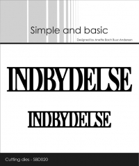 Billede: skæreskabelon Simple and Basic die “Indbydelse” SBD020, Biggest: 9,5x1,9cm, førpris kr. 54,- nupris 
