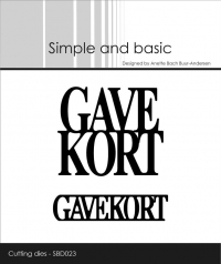 Billede: skæreskabelon Simple and Basic die “Gavekort” SBD023, Biggest: 5x4,2cm 