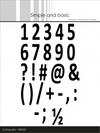 Billede: skæreskabelon tal og tegn, Simple and Basic die “Numbers