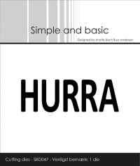 Billede: skæreskabelon HURRA, Simple and Basic die “Text Plate - Hurra