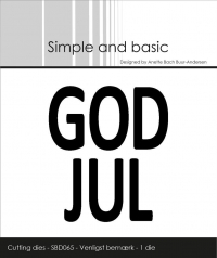 Billede: skæreskabelon GOD JUL, Simple and Basic die “God Jul