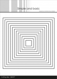 Billede: skæreskabelon firkant 13 dies, Simple and Basic die “Squares