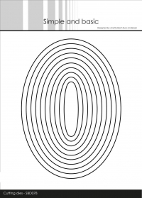 Billede: skæreskabelon oval 10 dies, Simple and Basic die “Ovals