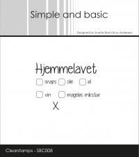Billede: Simple and Basic Stempel, Hjemmelavet snaps, olie, øl, vin, mageløs mikstur, SBC008, 3,8x5,1cm, førpris kr. 24,00, nupris