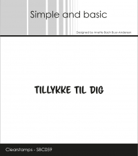 Billede: SIMPLE AND BASIC STEMPEL TILLYKKE TIL DIG, SBC059, 5,5x0,7cm 