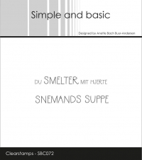 Billede: SIMPLE AND BASIC STEMPEL DU SMELTER MIT HJERTE, SNEMANDS SUPPE, SBC072, 
5,6x0,6cm x 2 