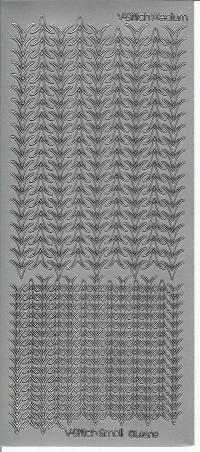 Billede: medium og lille sticker-V-stitch, sølv stickers