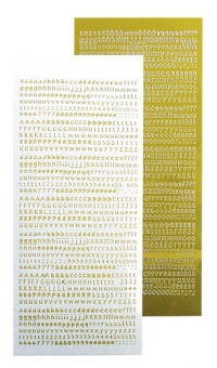 Billede: Stickers Alfabet 1 stk Mirror yellow, leane de graff
