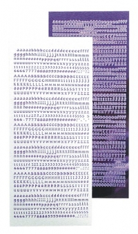 Billede: Stickers Alfabet 1 stk Mirror violet, leane de graff
