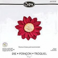 Billede: skæreskabelon blomst, Sizzix Bigz Die - Flower Layers, 657109, førpris kr. 160,- nupris