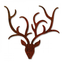 Billede: skæreskabelon kronhjort med gevir, 
Sizzix Bigz Die - Reindeer w/Antlers, 657247, førpris kr. 160,-, nupris 