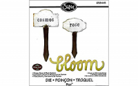 Billede: skæreskabelon planteskilte, Bloom Phrase and Plant Markers Sizzix Bigz Die 658445, førpris kr. 160,- nupris