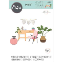 Billede: skæreskabelon boligindretning/møbler, Sizzix • Thinlits die set Urban interiors 664383