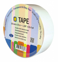 Billede: Clear Doubled sided tape roll 3.3220, 15mx35mm, velegnet til udstansninger