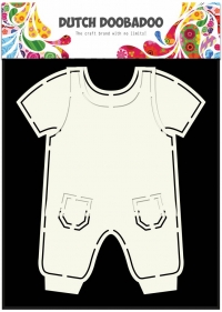 Billede: tegneskabelon babydragt, DDBD CARD ART “Dungarees” 470.713.628