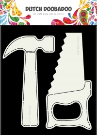 Billede: tegneskabelon hammer og sav, DDBD CARD ART “Tools A5” 470.713.689