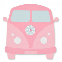 Billede: skæreskabelon folkevogn transporter, Sizzix Thinlits - Let's Travel, 661247, førpris kr. 68,- nupris