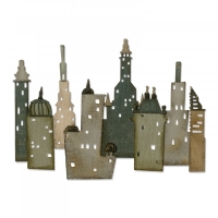 Billede: skæreskabelon SIZZIX/TIM HOLTZ THINLITS DIE “Cityscape Metropolis