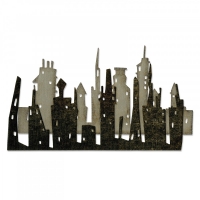 Billede: skæreskabelon højhuse på skyline, SIZZIX/TIM HOLTZ THINLITS DIE “Cityscape Skyline