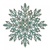 Billede: skæreskabelon stor krystal, SIZZIX/TIM HOLTZ THINLITS DIE “Flurry #2” 663106, førpris kr. 68,- nupris