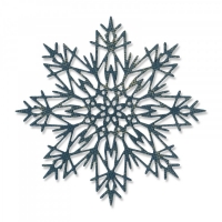 Billede: skæreskabelon stor krystal, SIZZIX/TIM HOLTZ THINLITS DIE “Flurry #3” 663114, førpris kr. 70,- nupris