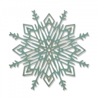 Billede: skæreskabelon stor krystal, SIZZIX/TIM HOLTZ THINLITS DIE “Flurry #4” 663115, førpris kr. 70,- nupris