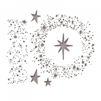 Billede: skæreskabelon stjerne- og snefnugvrimmel, SIZZIX/TIM HOLTZ THINLITS DIE “Snowy Stars” 663117