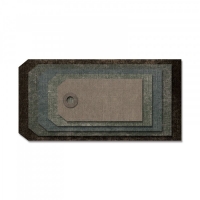 Billede: skæreskabelon tags, SIZZIX/TIM HOLTZ THINLITS DIE “Stacked Tags” 663118, førpris kr. 144,- nupris