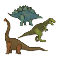 Billede: skæreskabelon dinosauere, SIZZIX/Tim Holtz THINLITS DIE
