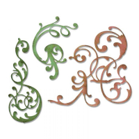 Billede: skæreskabelon snirkler, SIZZIX/Tim Holtz THINLITS DIE