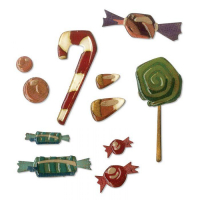 Billede: skæreskabelon slik/sukkervarer, SIZZIX/TIM HOLTZ THINLITS DIE