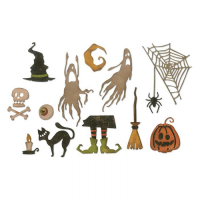 Billede: skæreskabelon skræmmende figurer, SIZZIX/TIM HOLTZ THINLITS DIE