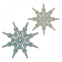 Billede: skæreskabelon 2 snekrystaller, SIZZIX/TIM HOLTZ THINLITS DIE