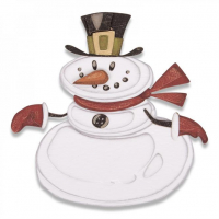 Billede: skæreskabelon snemand, SIZZIX/TIM HOLTZ THINLITS DIE