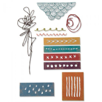 Billede: skæreskabelon 11 forskellige mønstre, SIZZIX/TIM HOLTZ THINLITS DIE